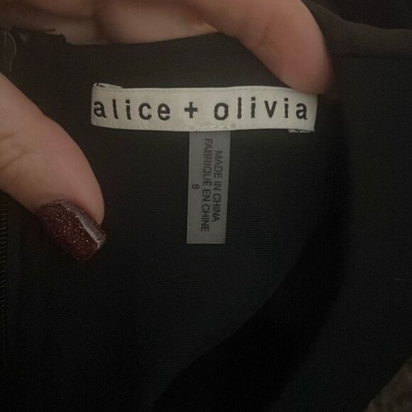 ✨ALICE + OLIVIA Gara Cutout Mini Black Sz 8 Dress✨ - Picture 10 of 11